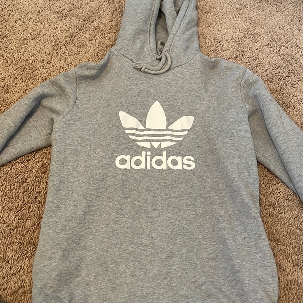 Adidas sweatshirt, grey, size small